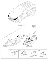 Фонарь габаритный KIA 921023W151