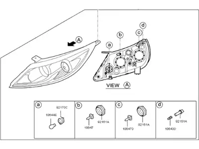 Фонарь габаритный KIA 921023W151