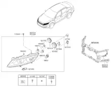 Фонарь габаритный KIA 921012T121