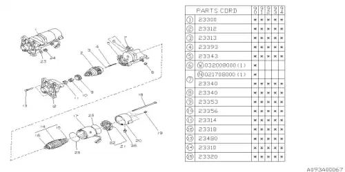 SPRING-COMPRESSION,STARTER 23393AA000 SUBARU