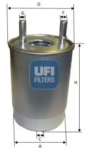 Топливный фильтр UFI 2418700