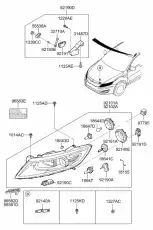 Фонарь габаритный KIA 921014U020