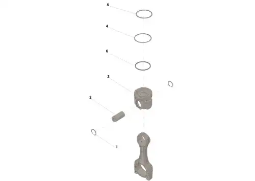 Piston Kit (with Pin, Circlips & Rings) 4376246 CUMMINS