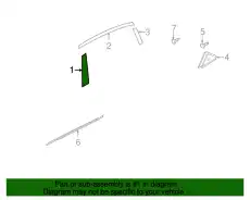 Tape - rear door black frame front, lh 863813Y000 HYUNDAI