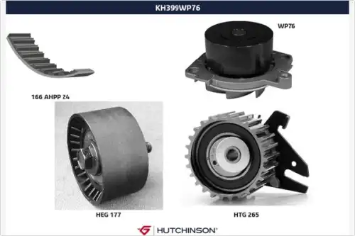 Water pump kits KH 399WP76 HUTCHINSON