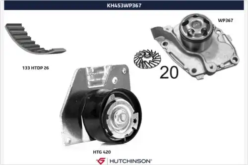 Water pump kits KH 453WP367 HUTCHINSON