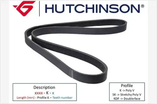 Poly-V belt 1215 K 10TK HUTCHINSON