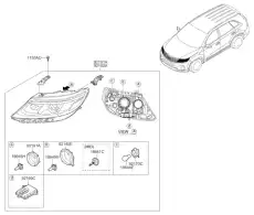 Фонарь габаритный KIA 921021U500