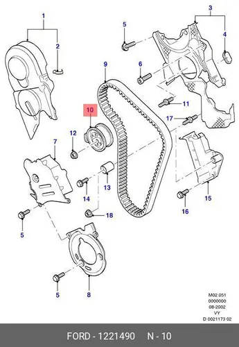 Натяжитель ремня грм 1221490 FORD
