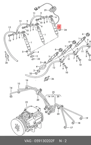 ФОРСУНКА В СБОРЕ 059130202F VAG