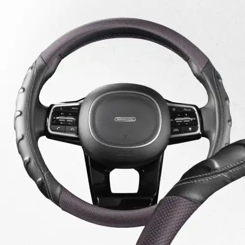 Оплетка экокожа M Черно/серая Carbon-2 SKYWAY S01102428
