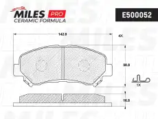 Тормозные колодки дисковые передняя ось MILES E500052