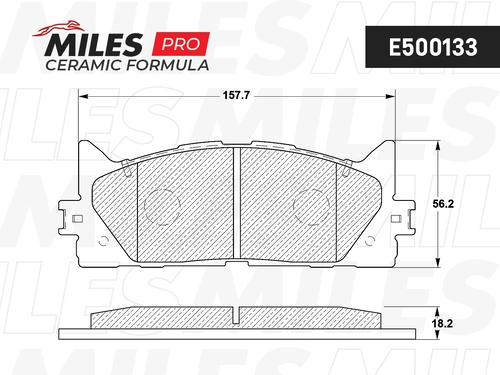 Тормозные колодки дисковые передняя ось MILES E500133