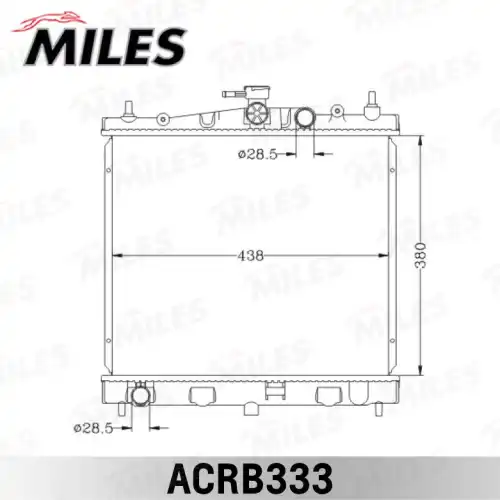 Радиатор системы охлаждения двигателя MILES ACRB333