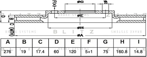 Тормозной диск BLITZ BS0501