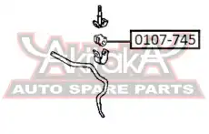 ВТУЛКА ПЕРЕДНЕГО СТАБИЛИЗАТОРА D28 0107745 ASVA