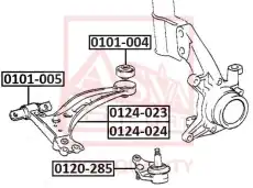 Рычаг подвески ASVA 0124024