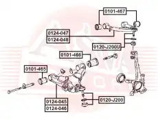 Рычаг подвески ASVA 0124045