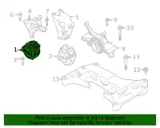 Engine mount 22119894850 BMW