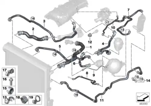 17 12 9 894 744 Шланг модуля термоменеджмента BMW