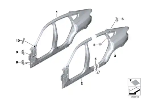 Крыло BMW 41 00 7 955 010