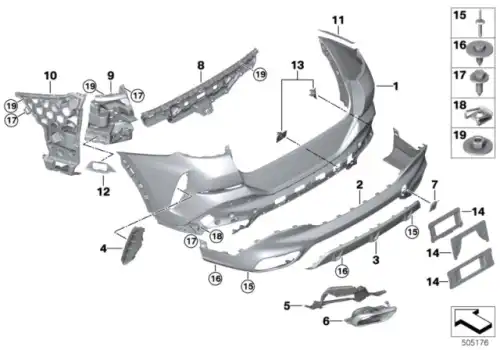 Решетка бампера BMW 51 12 8 092 245