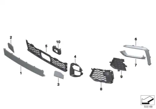 Решетка бампера BMW 51 11 8 069 944