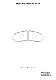 Тормозные колодки дисковые NPS N360N56