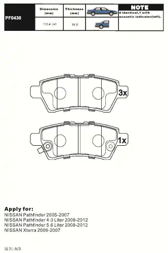Тормозные колодки дисковые AIKO PF0430