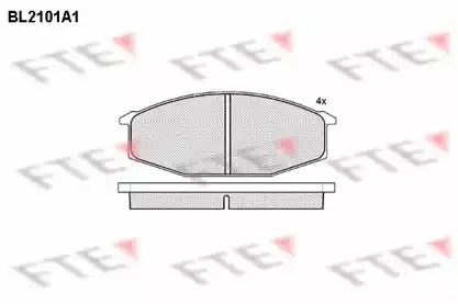 Тормозные колодки дисковые FTE BL2101A1