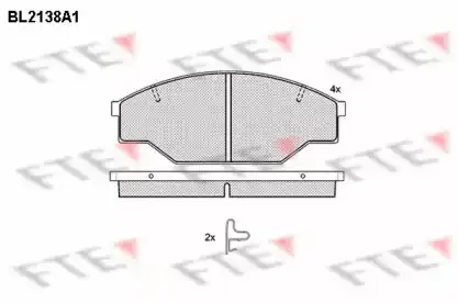 Тормозные колодки дисковые FTE BL2138A1