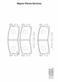 Тормозные колодки дисковые NPS M361A14