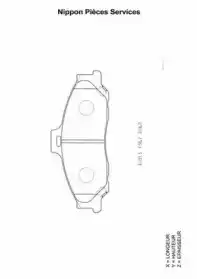 Тормозные колодки дисковые NPS M360A02