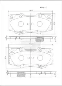 Тормозные колодки дисковые NPS T360A127