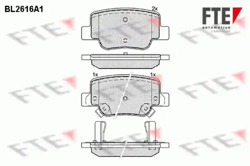 Тормозные колодки дисковые FTE BL2616A1