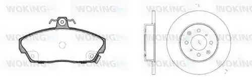 Тормозные колодки дисковые WOKING 8237300