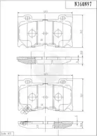 Тормозные колодки дисковые NPS N360N97