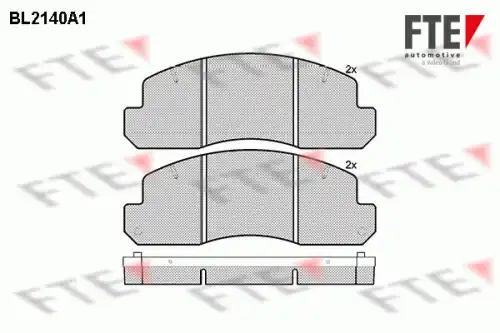 Тормозные колодки дисковые FTE BL2140A1