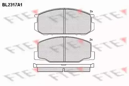 Тормозные колодки дисковые FTE BL2317A1