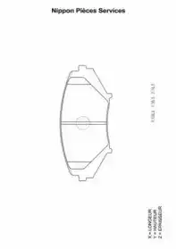 Тормозные колодки дисковые NPS M360A63