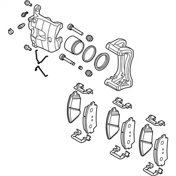 Brake assy - front, lh 58110J5010 HYUNDAI