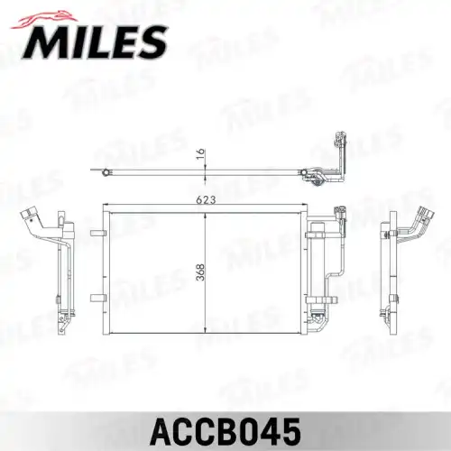 Радиатор кондиционера (конденсатор) MILES ACCB045