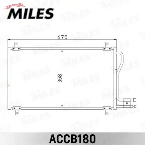 Радиатор кондиционера (конденсатор) MILES ACCB180