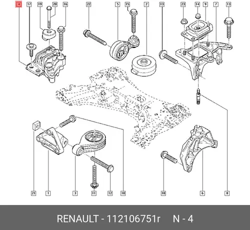 TAMPON ELASTIQUE A 112106751R RENAULT
