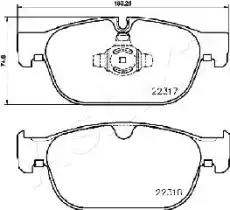 Тормозные колодки дисковые ASHIKA 50-00-0333