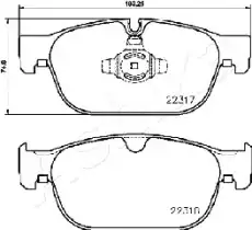 Тормозные колодки дисковые ASHIKA 50-00-0333