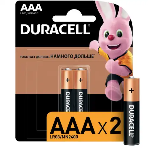  БАТАРЕЙКА DURACELL LR03 ААА BL-2 5006609
