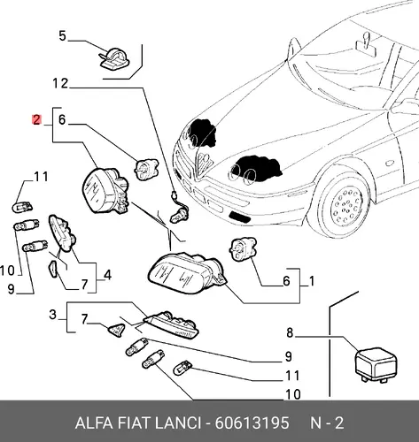 Фара ALFA ROMEO 60613195