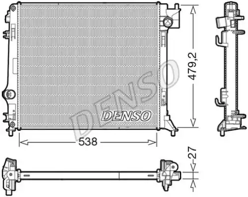 Радиатор системы охлаждения двигателя DENSO DRM46064