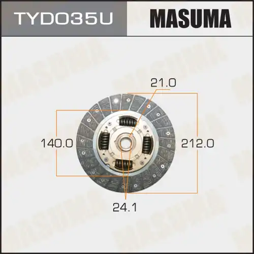 Диск сцепления MASUMA TYD035U